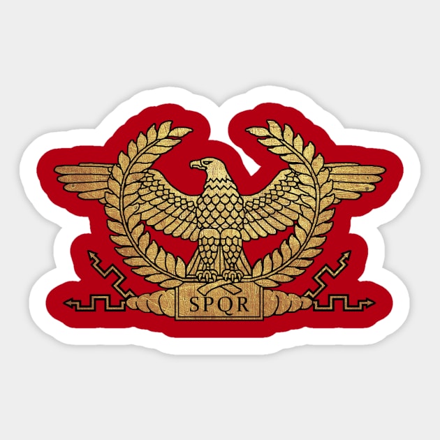 Roman Ancient Golden Eagle Sticker by AtlanteanArts